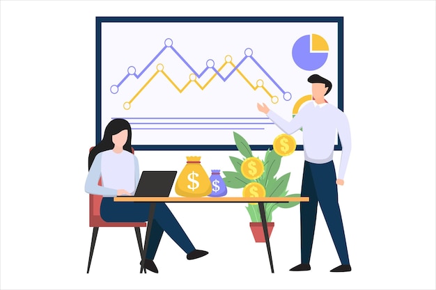 Conception de l'illustration de l'affectation financière des entreprises
