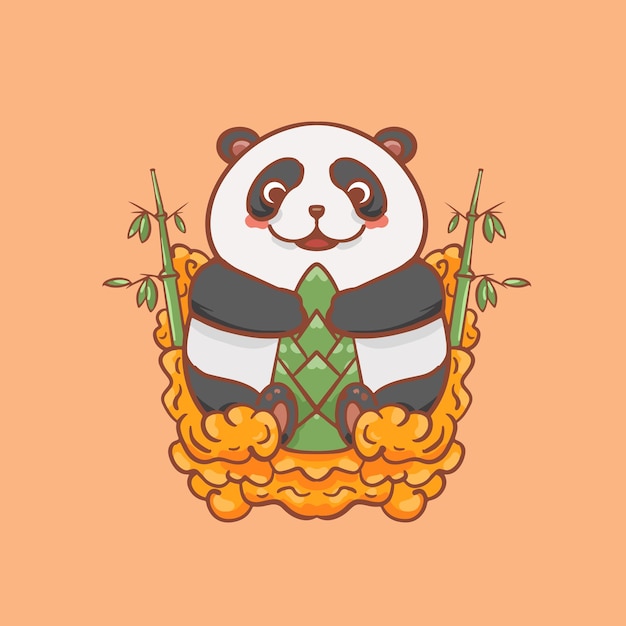 Conception d'illustration de dessin animé Panda chinois