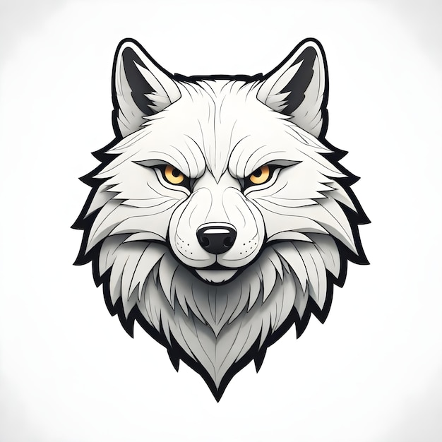 Conception De L'illustration Du Logo Wolf 3d Vector