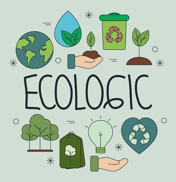 Conception d'illustration écologique