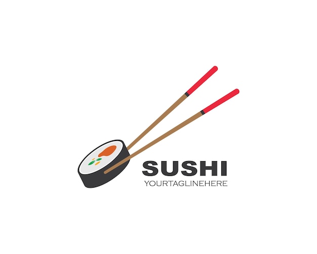 Conception D'illustration D'étiquette D'icône De Vecteur De Sushi