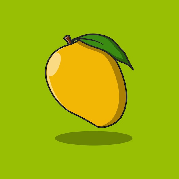 Conception d'illustration de fruits de mangue fraîche