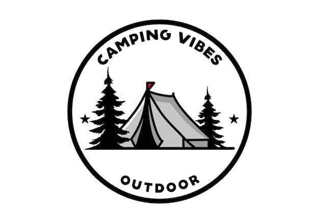 Conception D'illustration De Grande Tente De Camping