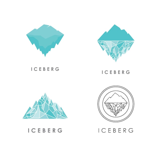 Vecteur conception d'illustration iceberg