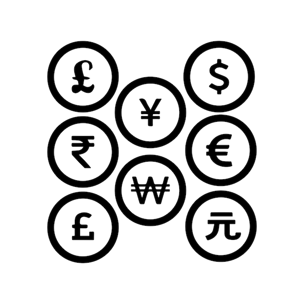 Conception d'illustration d'icône de vecteur d'argent