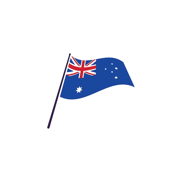 Conception d'illustration d'icône de vecteur de drapeau australien