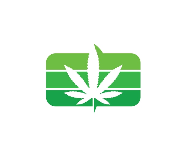 Vecteur conception d'illustration d'icône de vecteur de feuille de cannabis