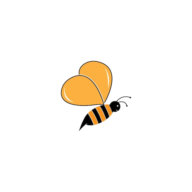 Conception D'illustration D'icône Vectorielle De Modèle De Logo D'abeille