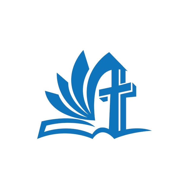 Conception d'illustration d'icône vectorielle de modèle de logo d'église