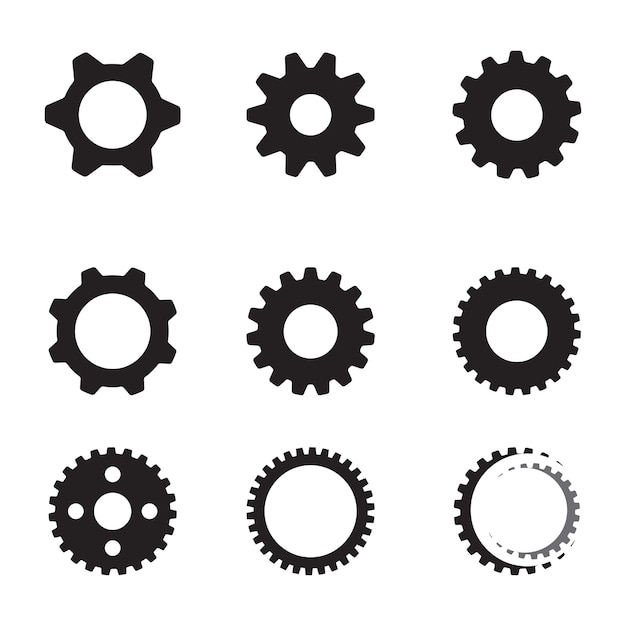 Vecteur conception d'illustration d'icône vectorielle de modèle de logo d'engrenage