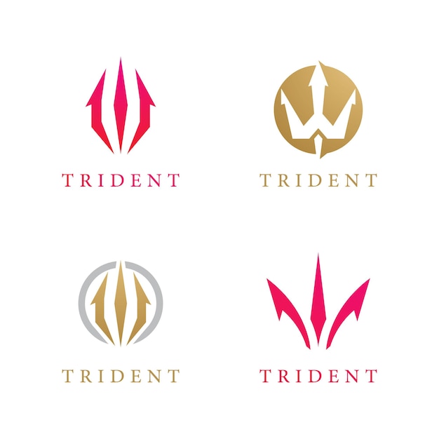 Conception D'illustration D'icône Vectorielle De Modèle De Logo De Trident