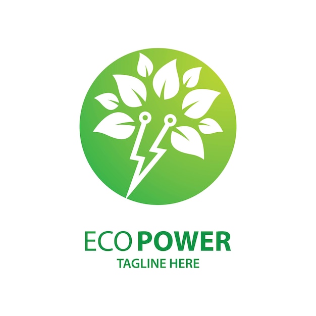 Vecteur conception d'illustration d'images de logo d'alimentation écologique