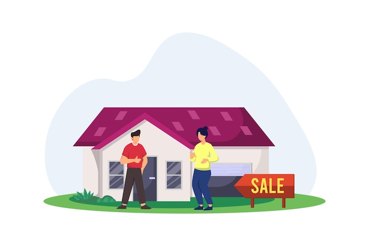 Vecteur conception de l'illustration de l'immobilier