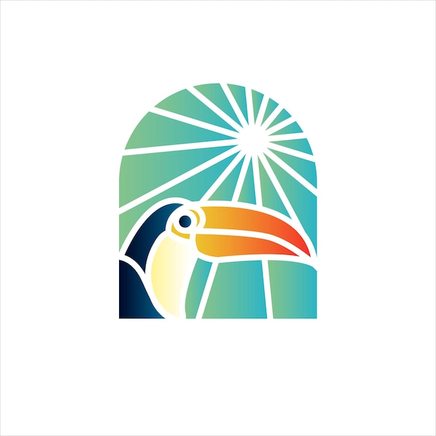 Conception D'illustration De Logo Toucan Moderne