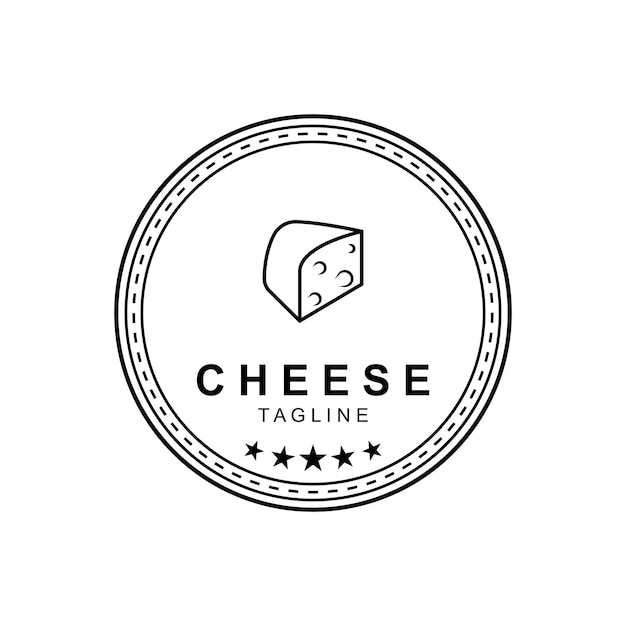 Conception d'illustration de modèle vectoriel de logo de fromage