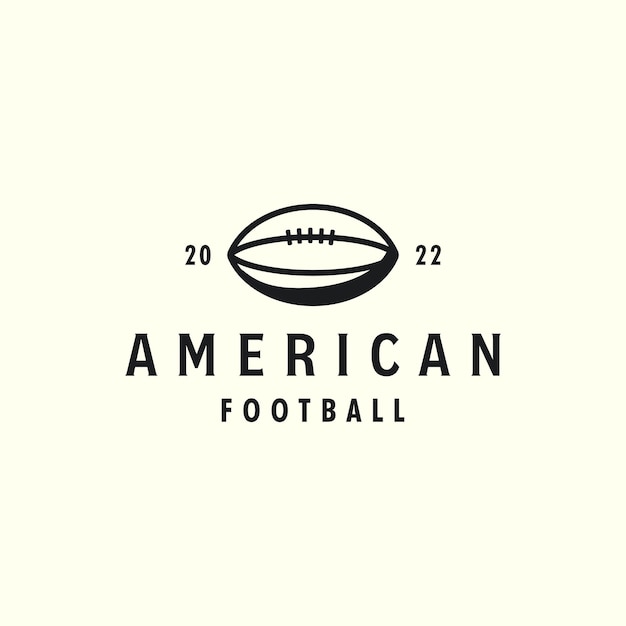 Conception d'illustration de modèle vectoriel de logo de style vintage de ligne de football américain