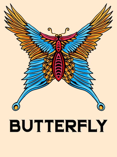 Conception d'illustration de papillon vectoriel