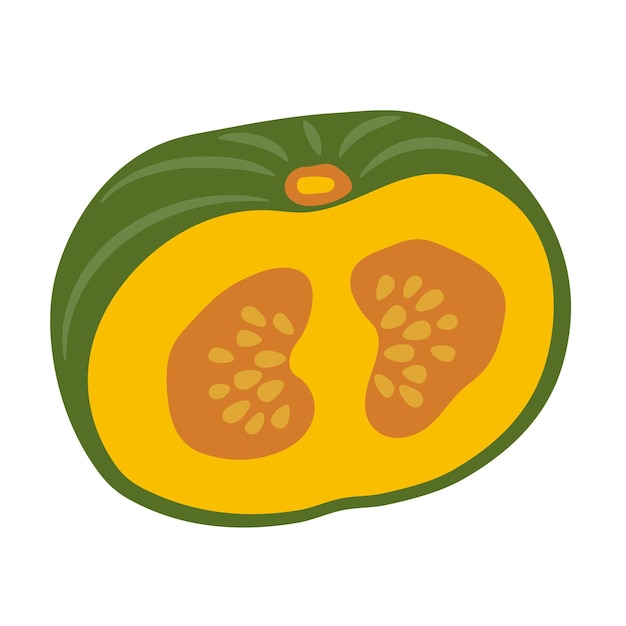 Conception d'illustration plate citrouille isolée
