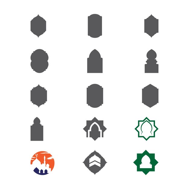 Conception D'illustration De Symbole De Vecteur De Modèle De Logo De Mosquée