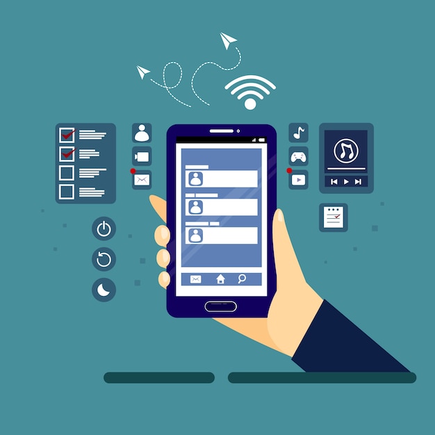 Conception d'illustration de technologie smartphone