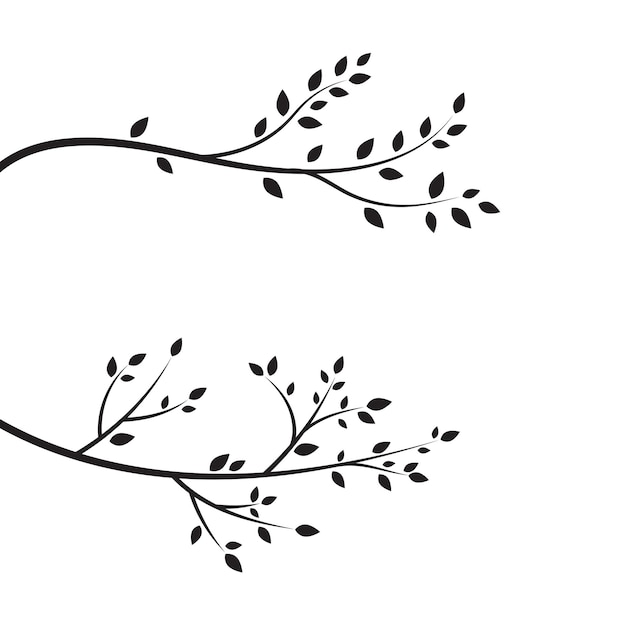 Vecteur conception d'illustration vectorielle de branche d'arbre