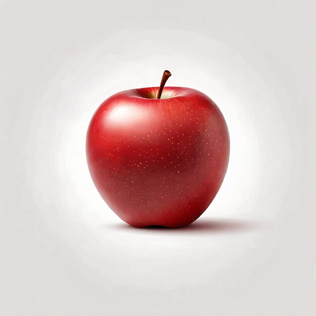 La Conception De L'illustration Vectorielle Colorée De La Pomme Est De Style Dessin Animé Plat