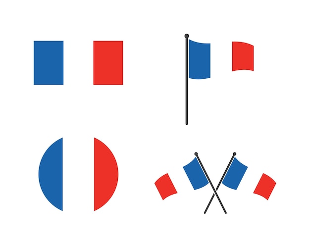 Conception d'illustration vectorielle drapeau France