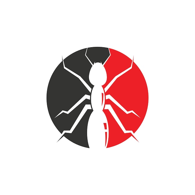 Vecteur conception d'illustration vectorielle fourmi logo modèle