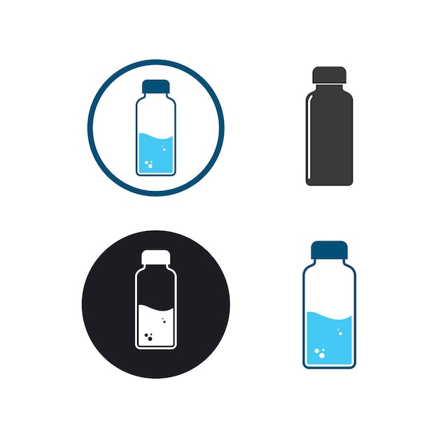 Conception d'illustration vectorielle d'icône de bouteille d'eau