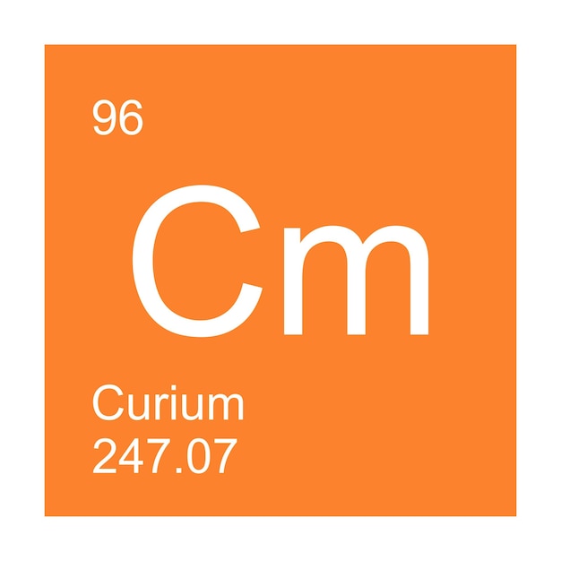 Vecteur conception d'illustration vectorielle d'icône de curium