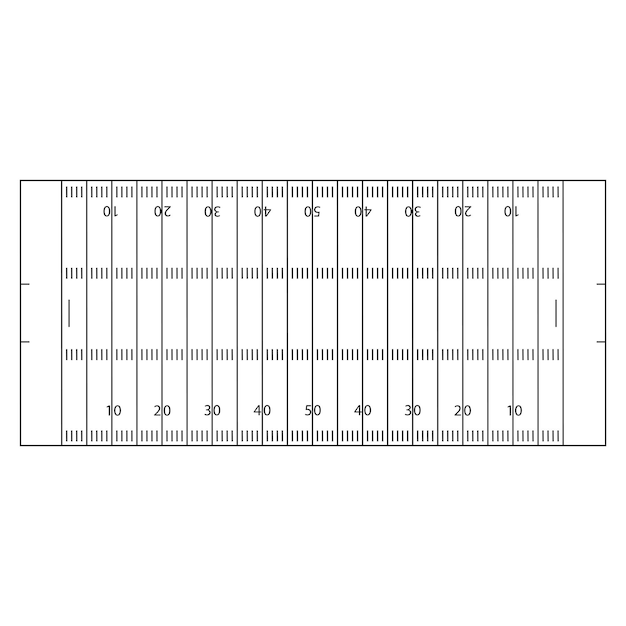 Conception d'illustration vectorielle d'icône de terrain de football américain