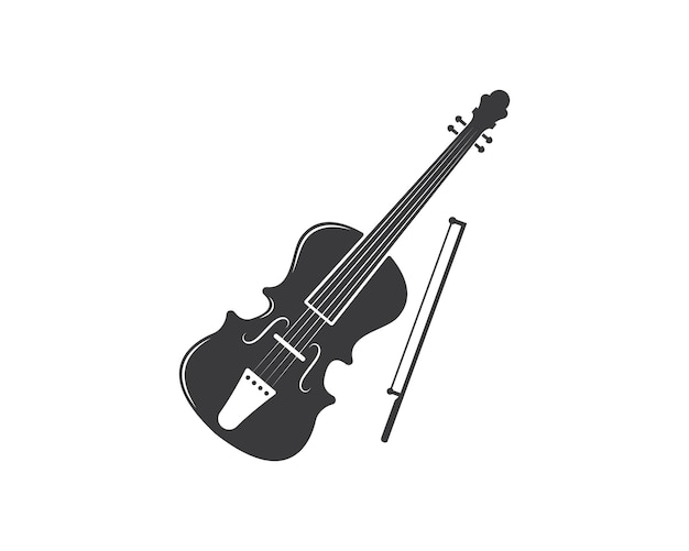 Conception d'illustration vectorielle d'icône de violon