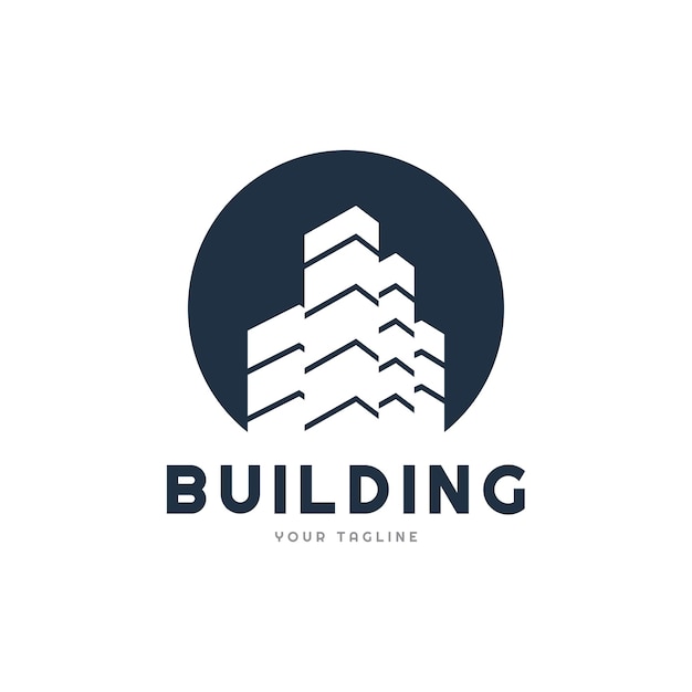 Vecteur conception d'illustration vectorielle de logo d'entreprise immobilière