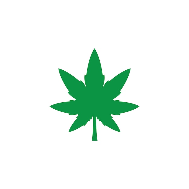 Conception d'illustration vectorielle de logo de feuille de cannabis