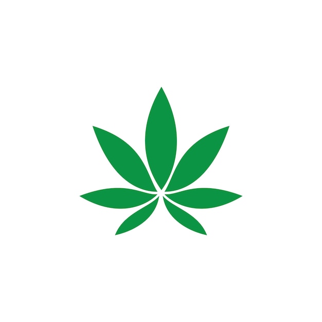 Conception d'illustration vectorielle de logo de feuille de cannabis