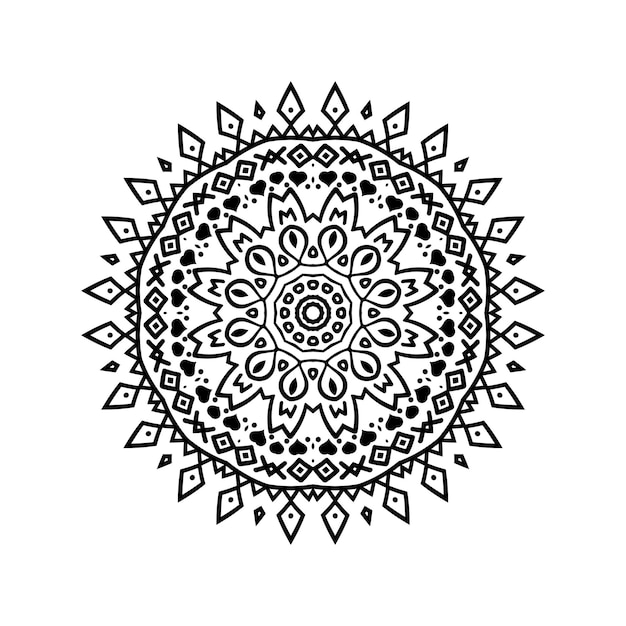 Vecteur conception d'illustration vectorielle de mandala floral