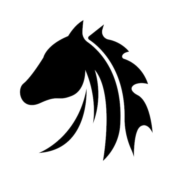 Vecteur conception d'illustration vectorielle de modèle de logo de cheval