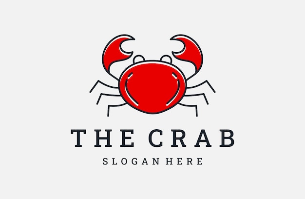 Conception d'illustration vectorielle de modèle de logo de crabe