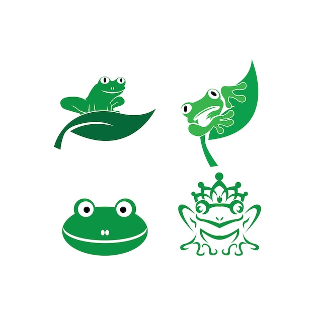 Conception D'illustration Vectorielle De Modèle De Logo De Grenouille