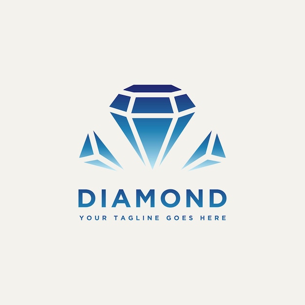 Vecteur conception d'illustration vectorielle de modèle de logo premium diamant