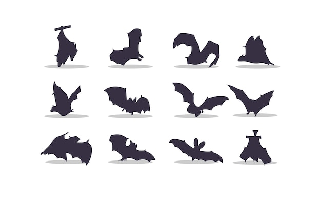 Vecteur conception d'illustration vectorielle silhouette chauve-souris