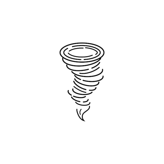 Conception D'illustration Vectorielle De Symbole De Logo De Tornade