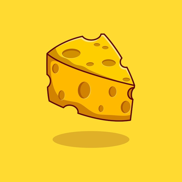 conception d'illustration vectorielle de tranche de fromage