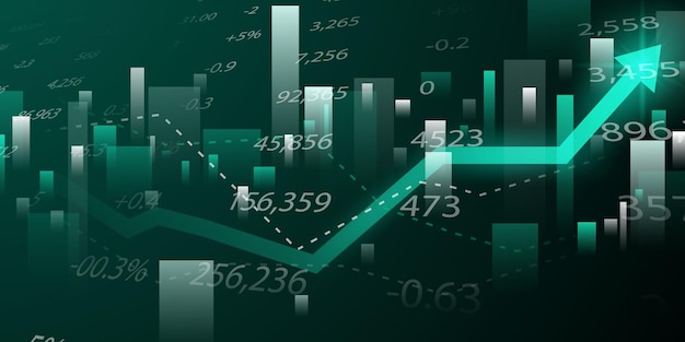 conception d'illustrations d'affaires vectorielles graphiques du marché boursier ou graphiques de négociation Forex pour les entreprises