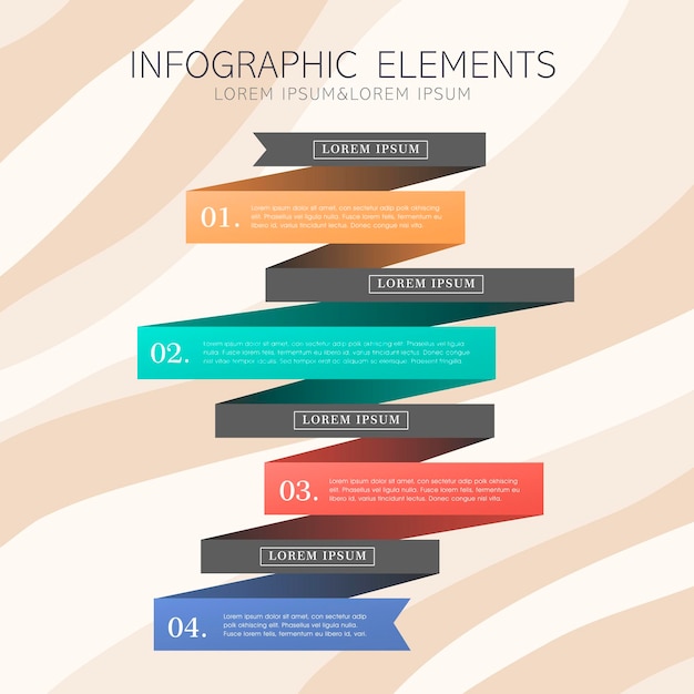 Conception D'infographie De Ruban Créatif Abstrait Illustration Vectorielle