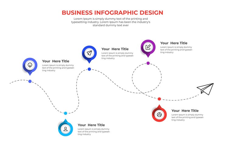 Vecteur conception d'infographies commerciales