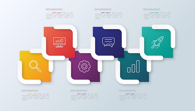 Conception d'infographies modernes pour les processus d'affaires et l'analyse des données