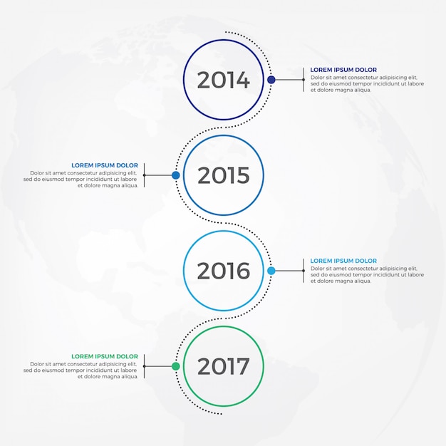 Conception Infographique De La Chronologie Verticale