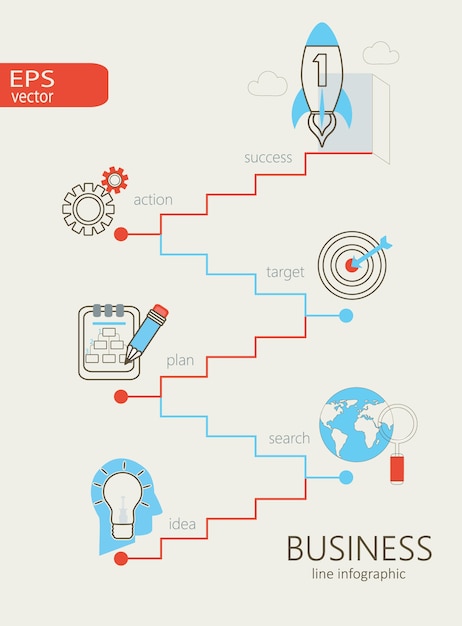 Vecteur conception infographique commerciale