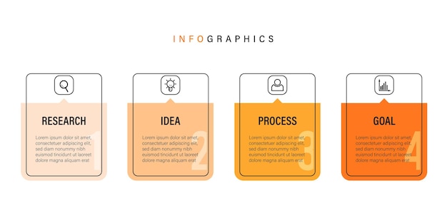 Conception Infographique D'entreprise De Présentation Avec Des Icônes